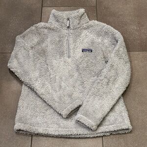 Patagonia Half-zip Fuzzy Gray Fleece Pullover Size Small